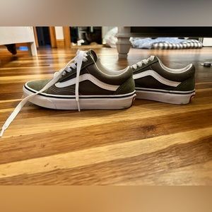 Green Vans - suede size 5